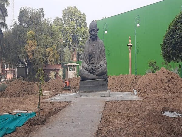 Mahatma Gandhi statue at Parliament relocated to Gate number 3
