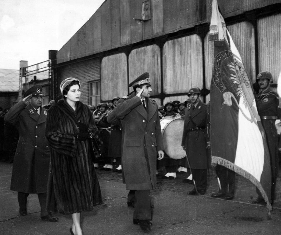 FILE - Shah of Persia Mohammad Reza Pahlavi and Empress Soraya of Persia left Tehran by air, December 5, 1954 on a two-month private visit to USA for rest and medical treatment. In 1957, under the Shah, Tehran signed a civilian nuclear cooperation arrangement with its ally, the United States. Iran’s atomic program first came to the country under American aspirations of peaceful energy but later found itself the target of Western fears over the Islamic Republic’s intentions. (AP Photo)