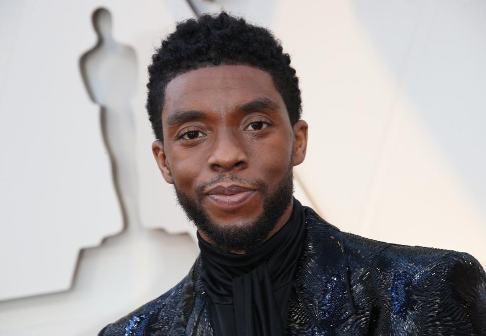 Boseman at the Academy Awards ceremony in Los Angeles in February 2019. (Photo: Dan MacMedan via Getty Images)