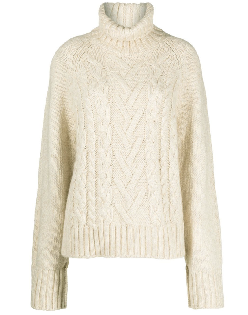 10) Oversize Cable-Knit Turtleneck