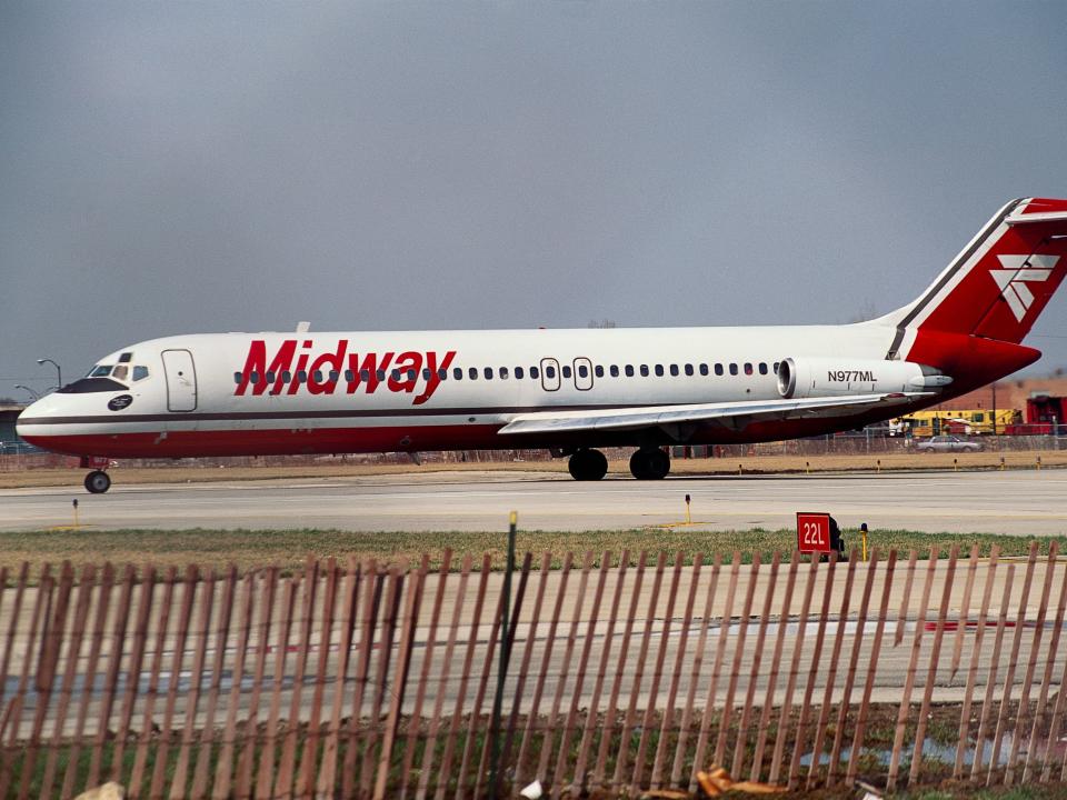 Midway Airlines at Midway Airport in Chicago.