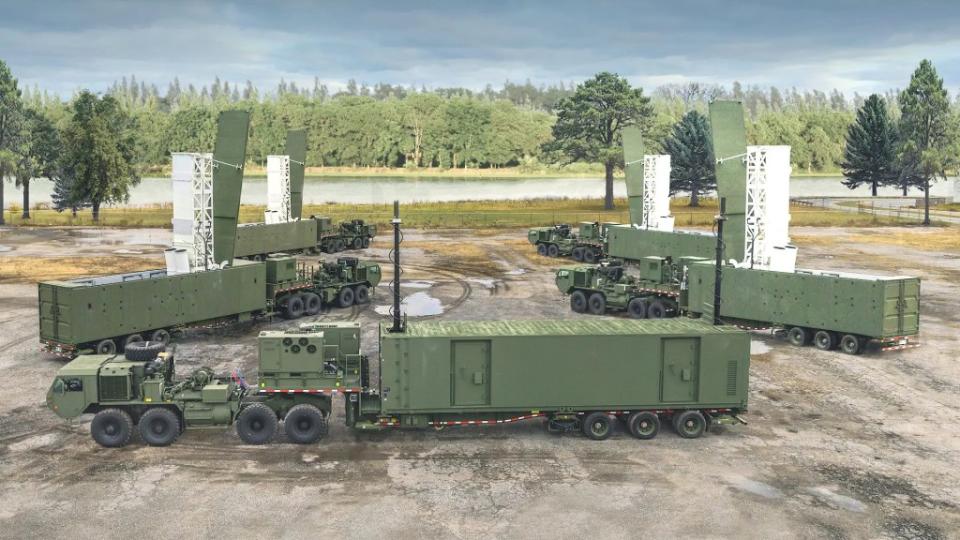 Elements of a US Army Typhon battery, including our launchers and a trailer-mounted mobile command post. <em>US Army</em> The Typhon system, elements of which are seen here and that is capable of firing multi-purpose SM-6 missiles and Tomahawk land-attack cruise missiles, is one of the key components of the Army’s new Multi-Domain Task Forces. <em>U.S. Army</em>