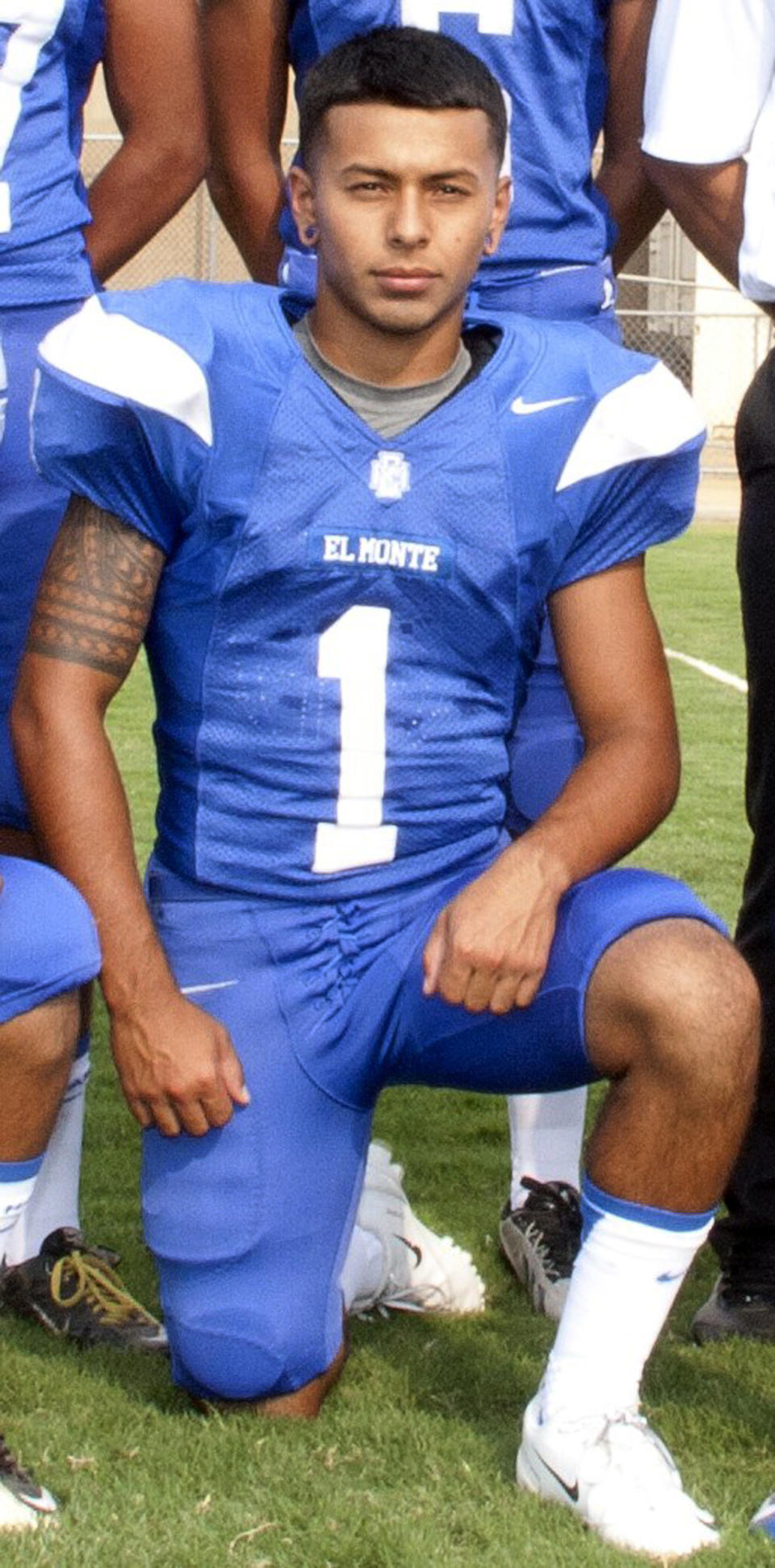 This undated photo provided by El Monte High School football coach Joel Sanchez shows El Monte senior Adrian Castro. Castro died in the fiery crash between a FedEx truck and a chartered bus taking Southern California high school students to Humboldt State University on Thursday, Feb. 10, 2014. Adrian's father, Raul Castro, said he had gotten a call from Adrian's mother, who had heard from the California Highway Patrol that their son had died. (AP Photo/El Monte High School)