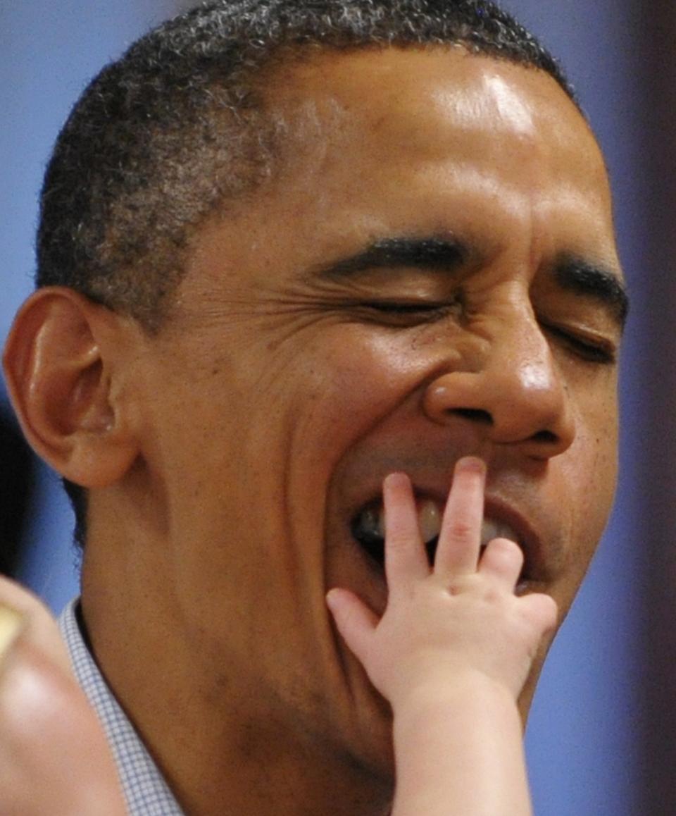 The kid didn't know he's the president...  (MANDEL NGAN/AFP/Getty Images)