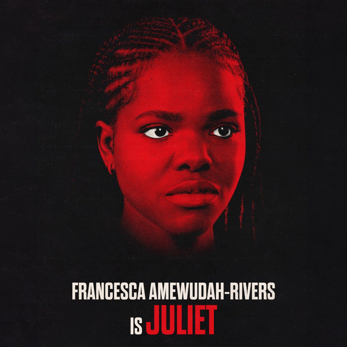 Francesca Amewudah-Rivers is playing Juliet (Jamie Lloyd Company)