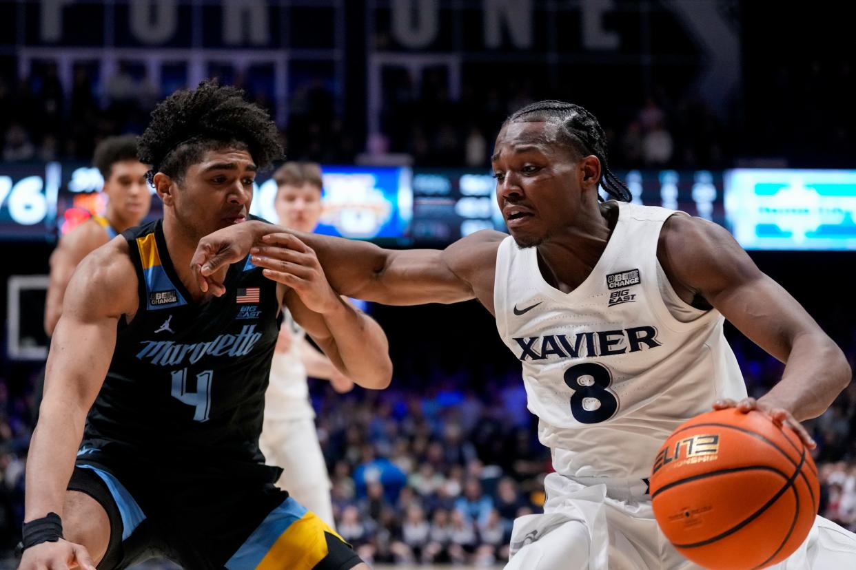 Xavier lost to No. 8 Marquette on Saturday, but not for the lack of performance from Quincy Olivari. Playing his final regular-season game at Cintas Center, he scored 32 points with four rebounds and three assists.