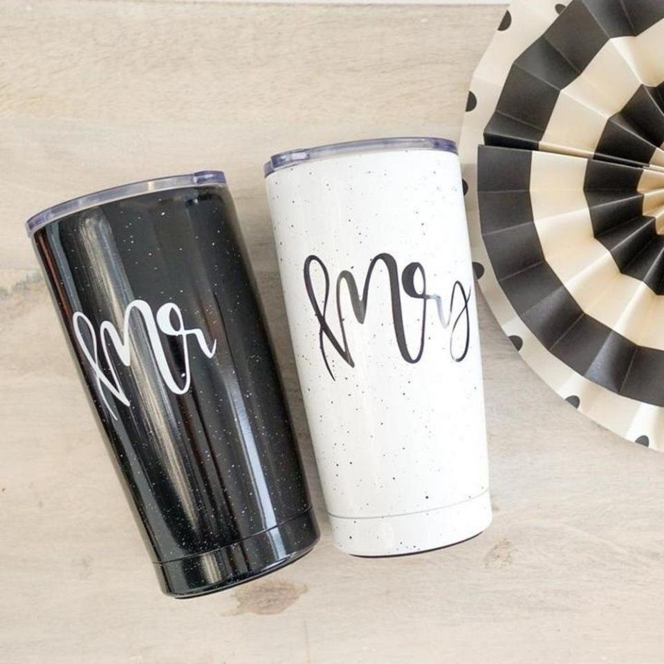 Mr. and Mrs. Insulated Coffee Tumblers