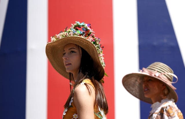 Racegoers at Royal Ascot