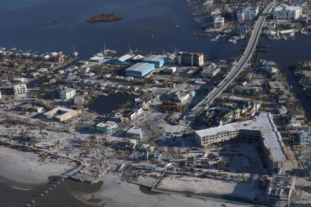 An aerial view of damaged properties after Hurricane Ian hit Fort Myers, Florida, on Sept. 30, 2022. (Photo: Shannon Stapleton via Reuters)