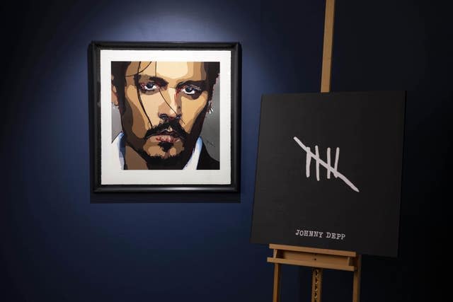 Johnny Depp self-portrait on sale