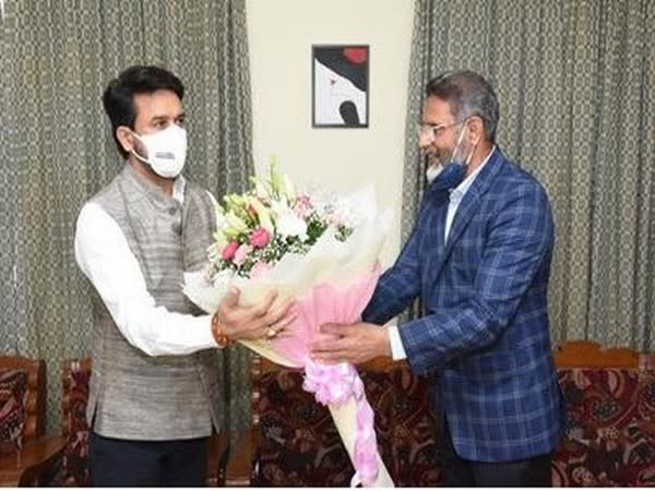 Union Minister Of Youth Affairs And Sports Anurag Thakur reviews JAIN (Deemed-To-Be-University) preparations for hosting Khelo India University Games 2021