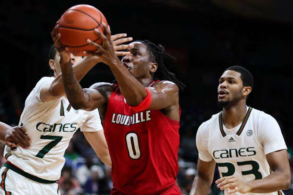 Cardinals guard Mike James scored a career-high 26 points Wednesday night in a road win against Miami.