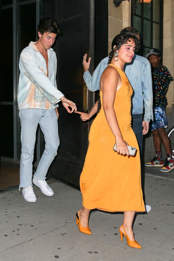 Camila Cabello and Shawn Mendes have a date night in New York, July 23. - Credit: MEGA