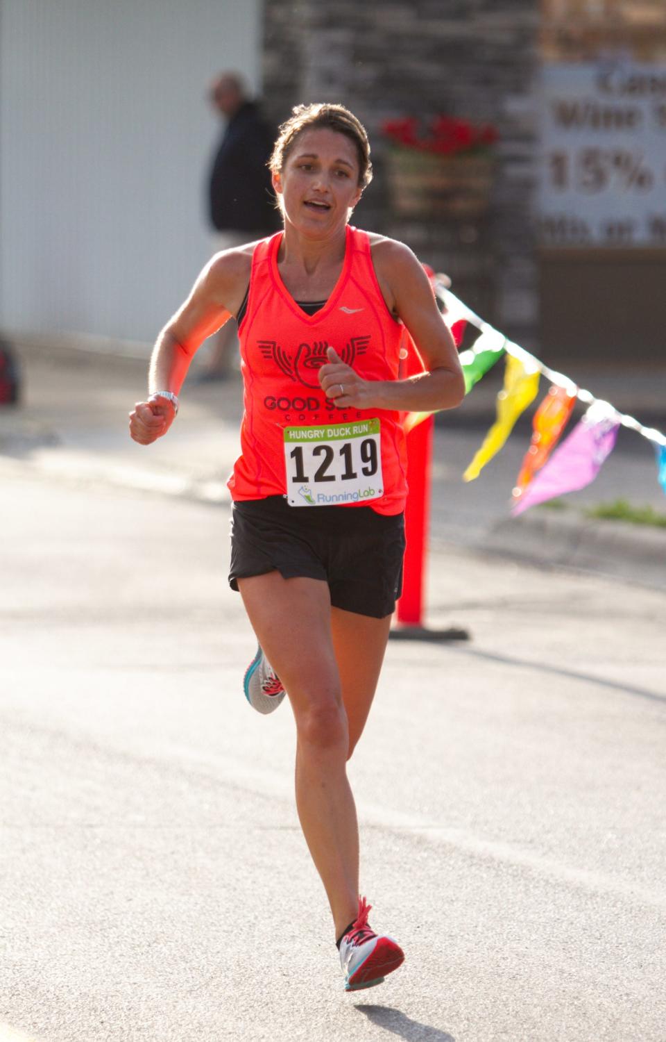 Sarah Boyle of Brighton set the women's five-kilometer record at the Hungry Duck Run Monday, July 4, 2022.