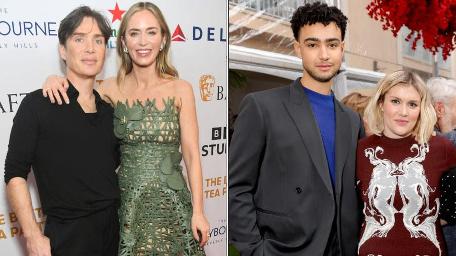 The Brits and Irish lit up the 2024 BAFTA Tea Party, with (Left to Right) “Oppenhemier” stars Cillian Murphy and Emily Blunt and “Saltburn” talents Archie Madekwe and Emerald Fennell making the packed garden party scene at The Maybourne Beverly Hills. (Alberto E. Rodriguez/Getty Images for BAFTA; Emma McIntyre/Getty Images for BAFTA)