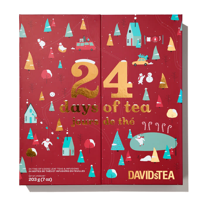 <p><a href="https://go.redirectingat.com?id=74968X1596630&url=https%3A%2F%2Fwww.davidstea.com%2Fus_en%2Fshop%2F24-days-of-tea-advent-calendar%2F962104US01VAR0078183.html&sref=https%3A%2F%2Fwww.bestproducts.com%2Fhome%2Fdecor%2Fg2029%2Fadult-christmas-advent-calendars%2F" rel="nofollow noopener" target="_blank" data-ylk="slk:Shop Now;elm:context_link;itc:0;sec:content-canvas" class="link ">Shop Now</a></p><p>24 Days of Tea Advent Calendar</p><p>davidstea.com</p><p>$55.00</p>