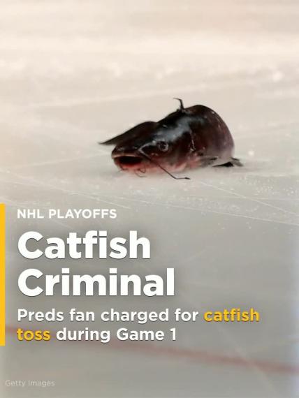 Predators fan charged for catfish toss during Game 1 of Stanley Cup Final