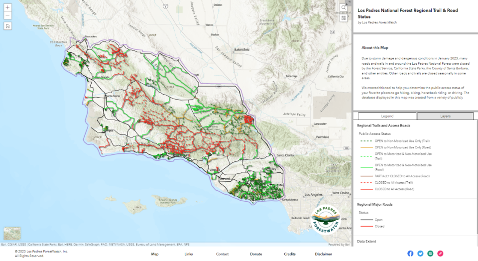 Los Padres ForestWatch created a trails app to help the public navigate post-storm closures.