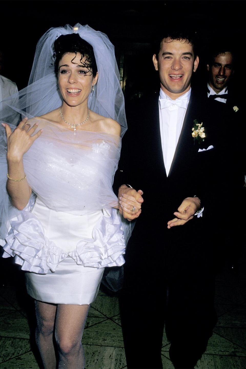 Rita Wilson and Tom Hanks at the Rex's in , California (Photo by Ron Galella/Ron Galella Collection via Getty Images) April 30, 1988