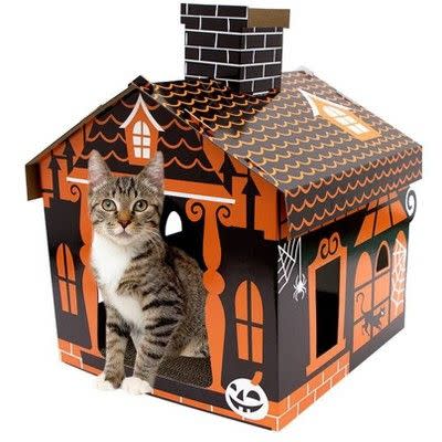 2) Basic Haunted House Cat Scratcher