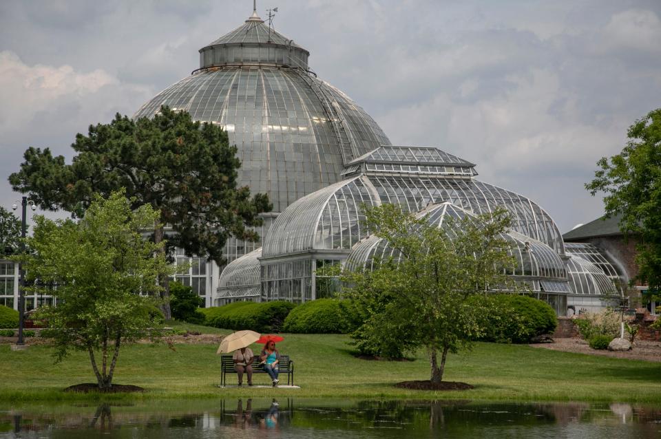 Tour groups, metro Detroiters and out-of-towners, came out to enjoy the opening of the Anna Scripps Whitcomb Conservatory on Belle Isle on Wednesday, June 19, 2019.