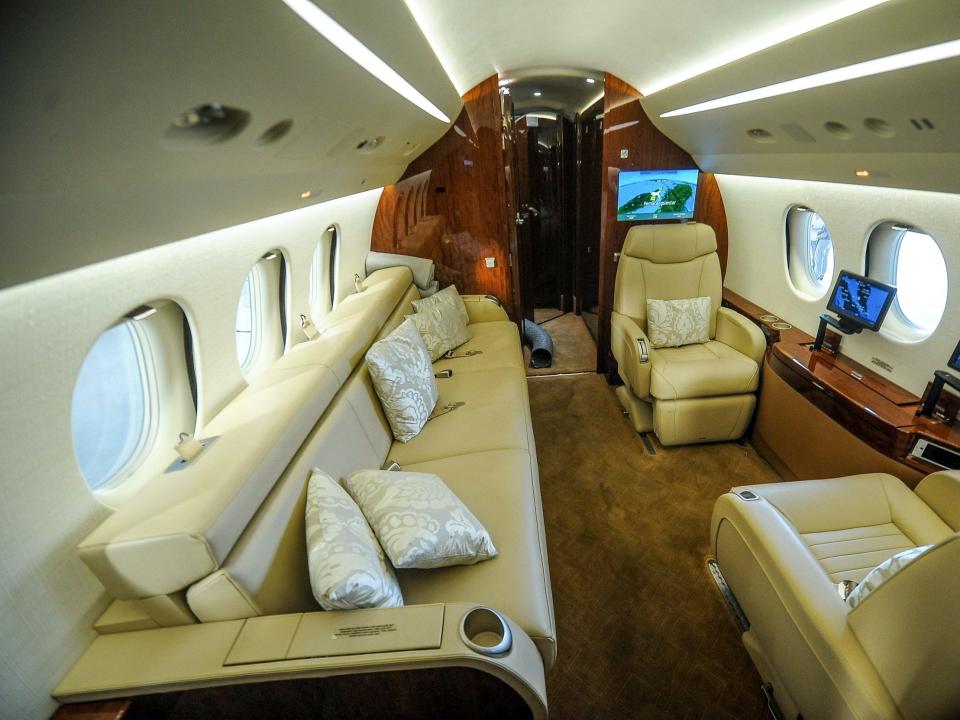 Private jet cabin