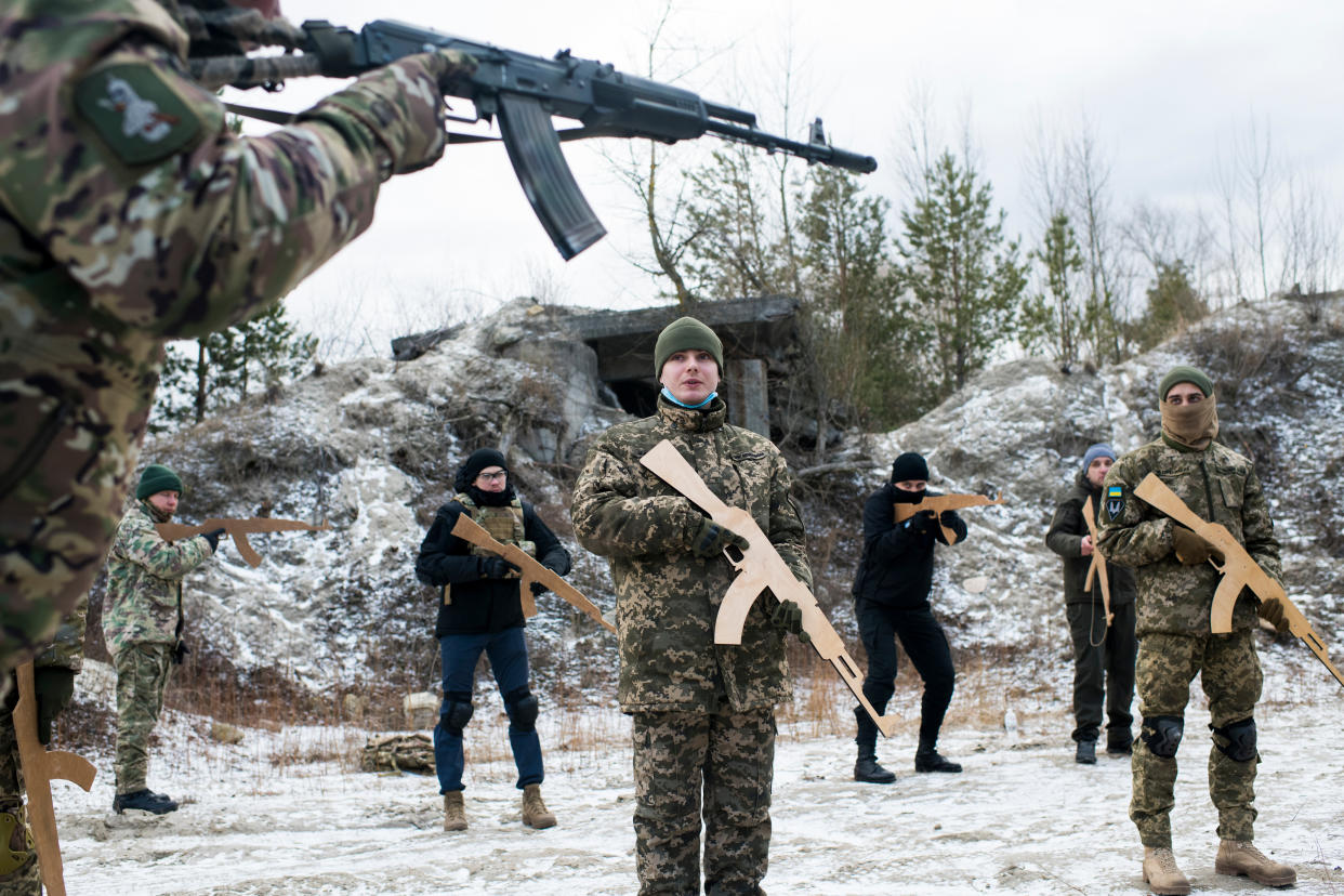 Members of the Kyiv Territorial Defense Unit 
