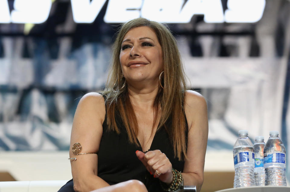 Marina Sirtis at the 2018 Star Trek Convention in Las Vegas. (Photo: Getty Images)