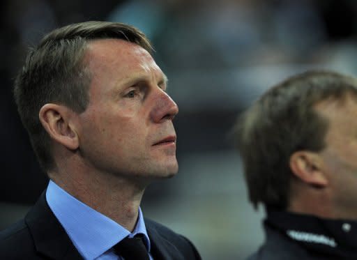 England interim manager Stuart Pearce, pictured here on February 29, is convinced his country can thrive at Euro 2012 even though they are without a permanent boss less than two months before the tournament starts