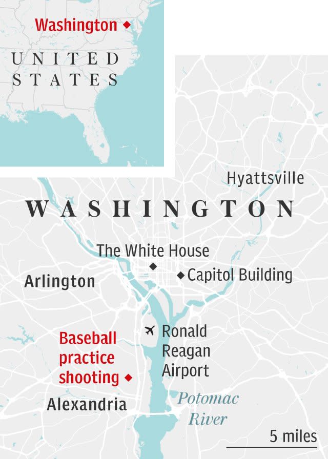 Baseball practice shooting - locator map