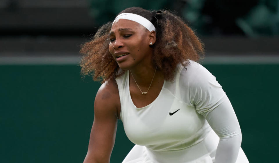 Serena Williams injures herself Credit: PA Images