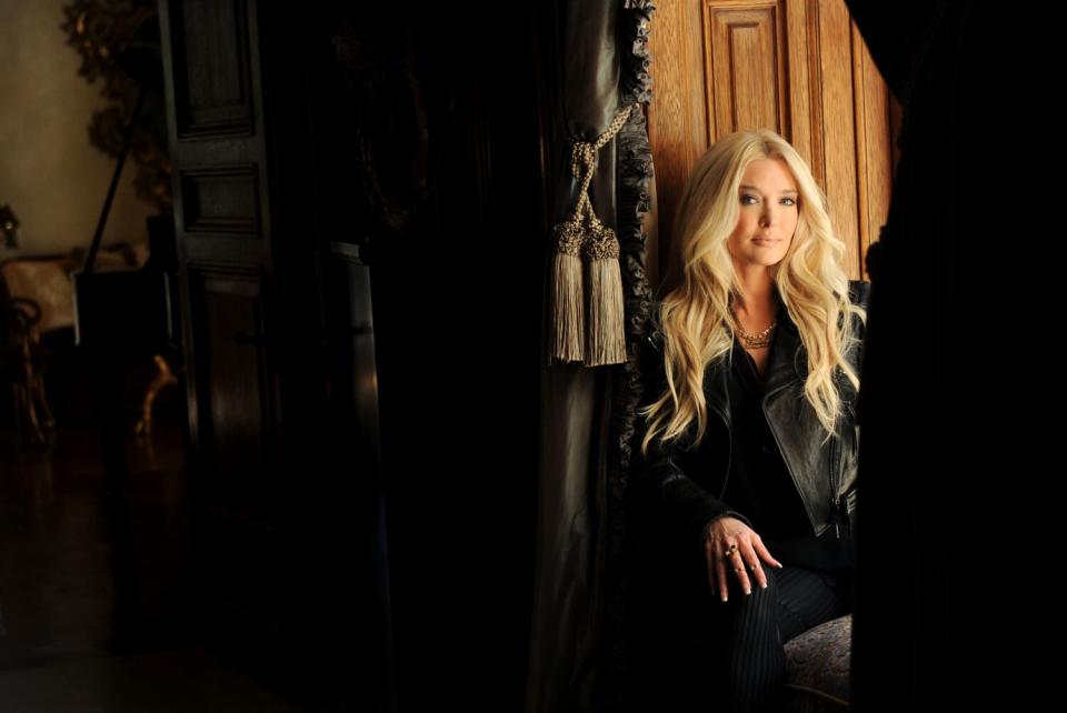 Erika Girardi sits at her home in Pasadena.