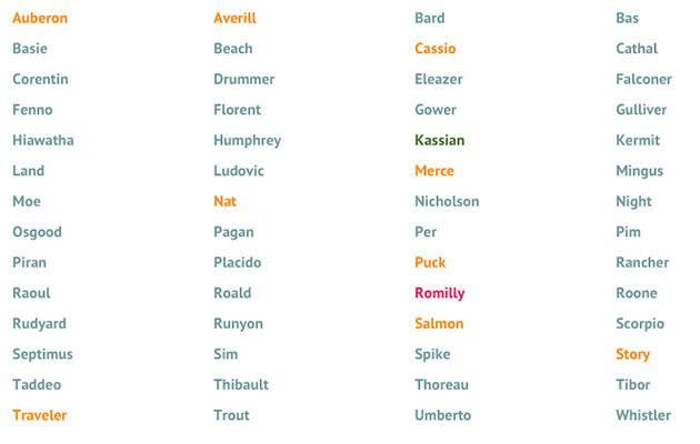 These are the boy names no one used. Photo: Nameberry