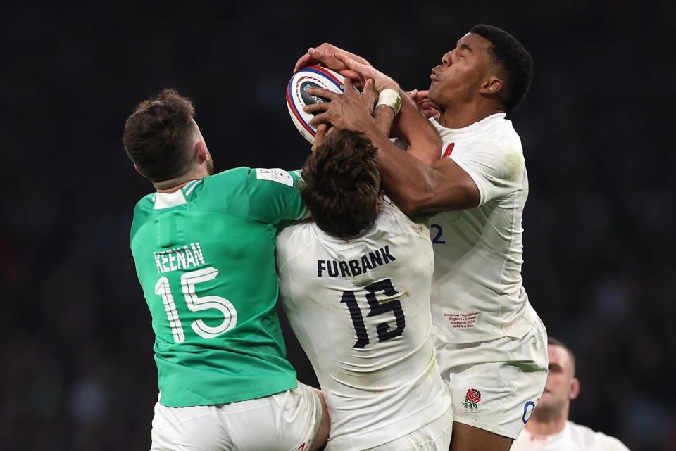 Feyi-Waboso responded strongly to Ireland’s attempts to test him in the air (Getty Images)