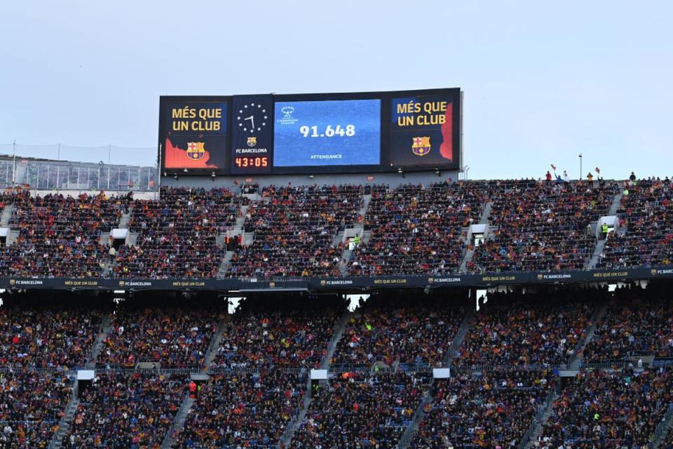 Barcelona broke the world record for a women’s club match during their run to the 2022 Women’s Champions League final (Getty Images)