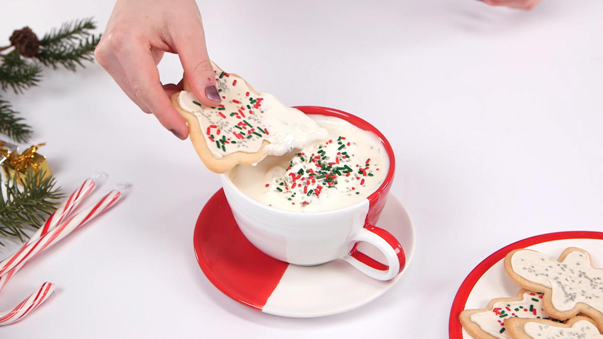 Buddy the Elf would approve of (and probably chug) this sugar cookie hot chocolate