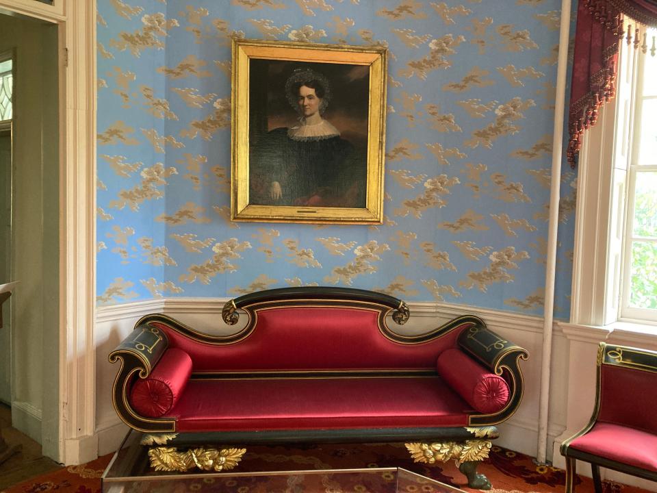 A portrait of Eliza Jumel in the Octagon Room of the Morris-Jumel Mansion.