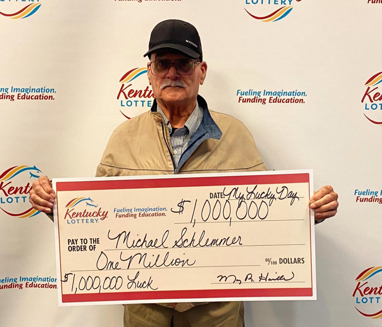 Michael Schlemmer, who was running out of gas and stopped to get some. While at the gas station, he also bought a lottery ticket and won a top $1,000,000 prize.
