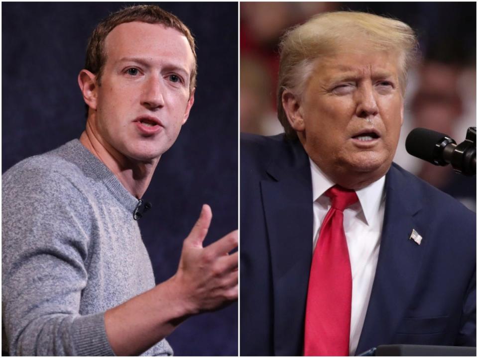 Mark Zuckerberg Donald Trump