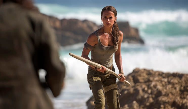 Alicia Vikander as Lara Croft - Credit: Warner Bros.