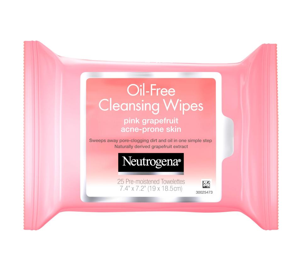 <a href="https://www.target.com/p/neutrogena-174-oil-free-cleansing-wipes-pink-grapefruit-25ct/-/A-13931515" rel="nofollow">Neutrogena Oil-Free Cleansing Wipes in Pink Grapefruit</a>, $5.29