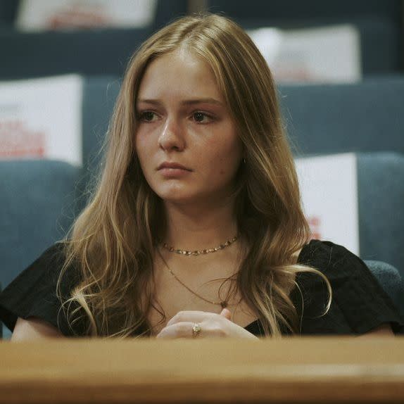 maya kowalski in a courtroom