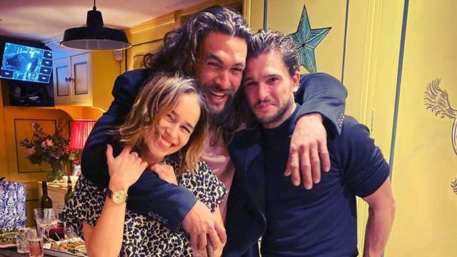 Emilia Clarke Reunites With 'GoT' Co-Stars Kit Harington & Jason Momoa!