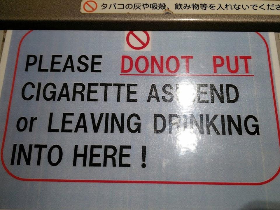 misspelled sign in japan