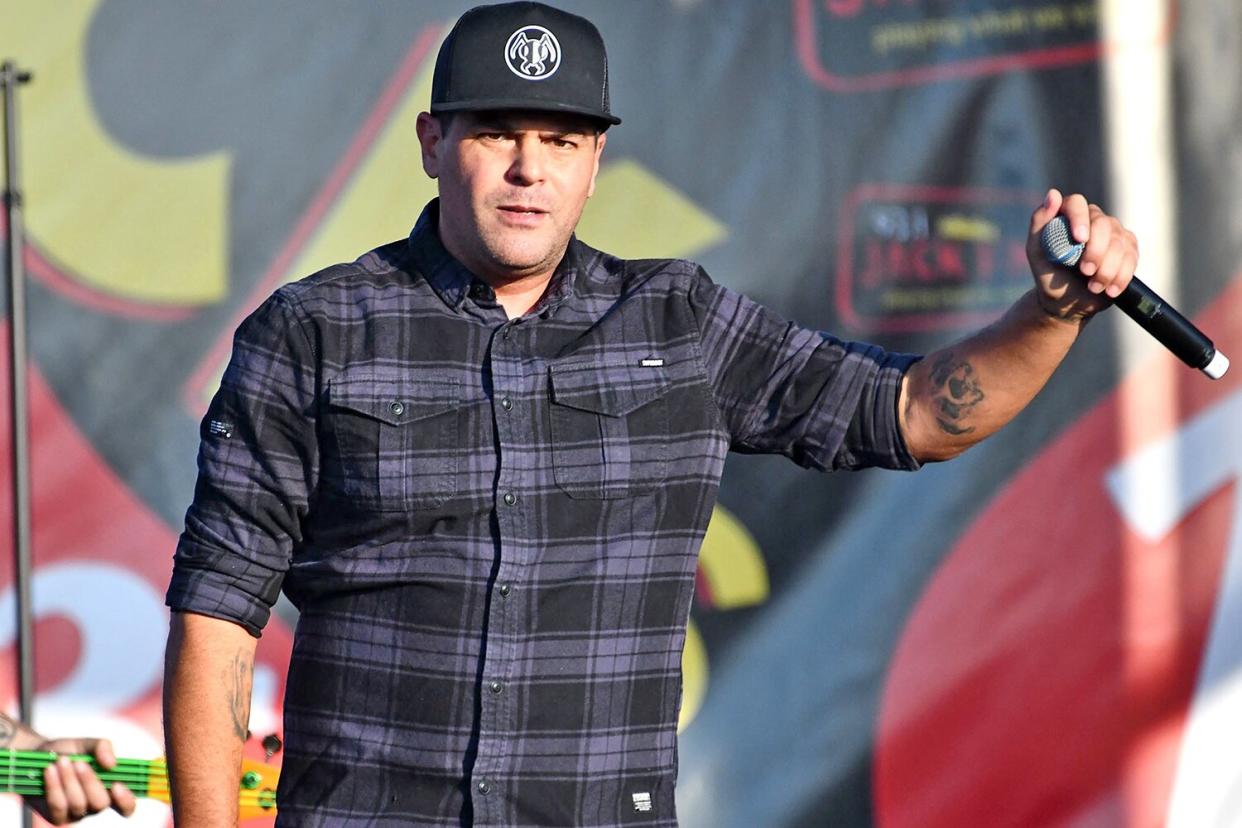 IRVINE, CA - OCTOBER 14: Singer Dryden Mitchell of the band Alien Ant Farm performs onstage during the Jack FM 13th annual concert at FivePoint Amphitheatre on October 14, 2018 in Irvine, California. (Photo by Scott Dudelson/Getty Images)