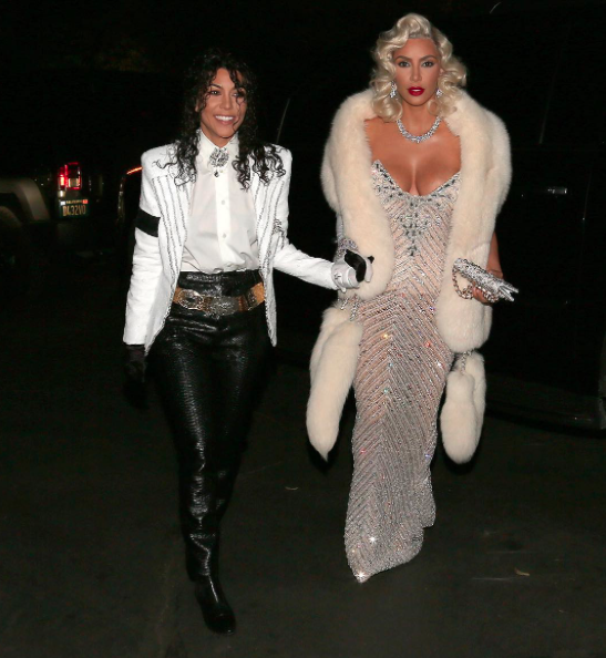 Kourtney and Kim Kardashian as Michael Jackson and Madonna