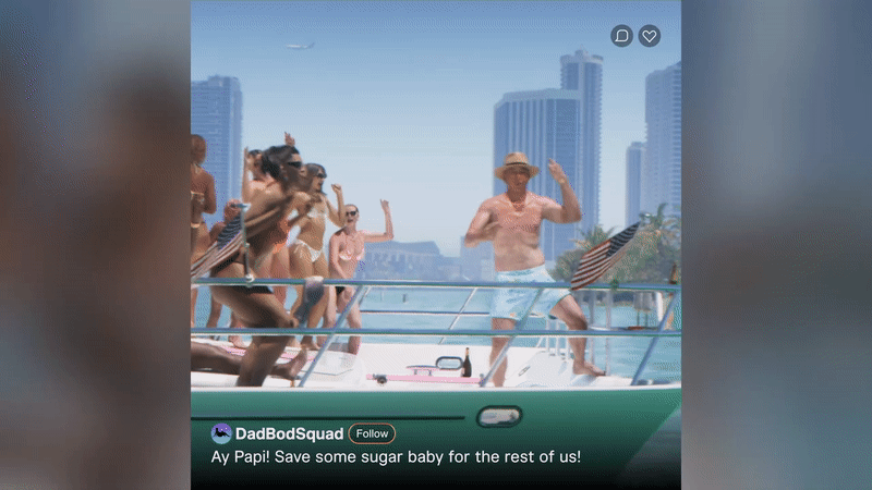 People dance on a boat in the Grand Theft Auto 6 trailer.