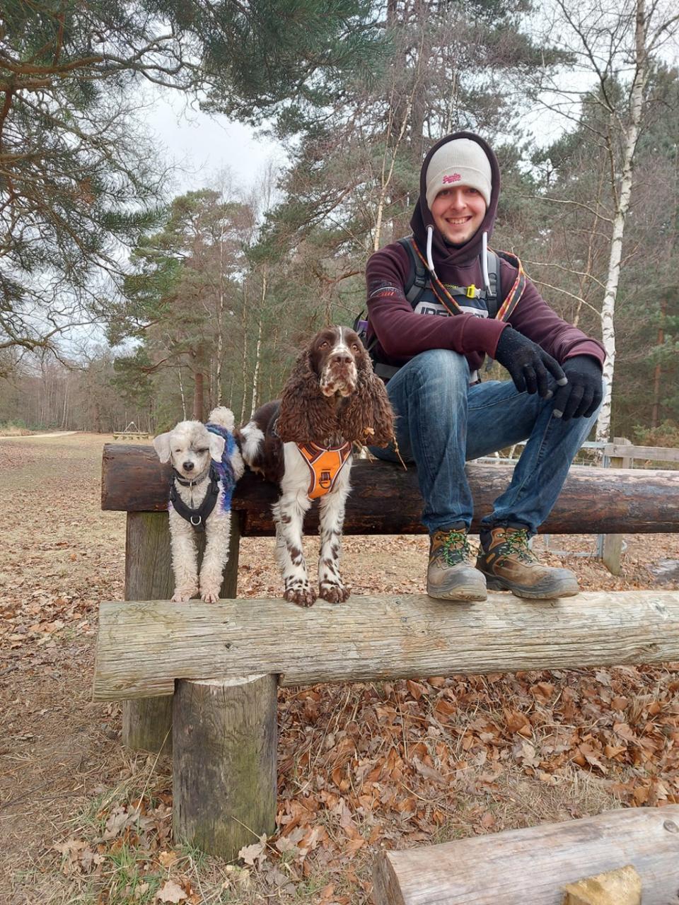 Jamie with Joey and Honey (Collect/PA Real Life)