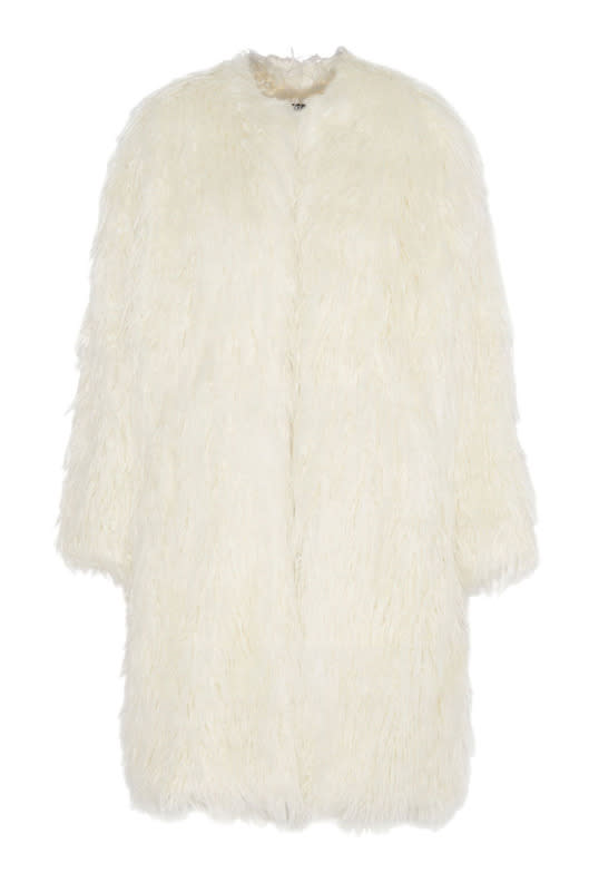 DKNY oversize faux-fur coat