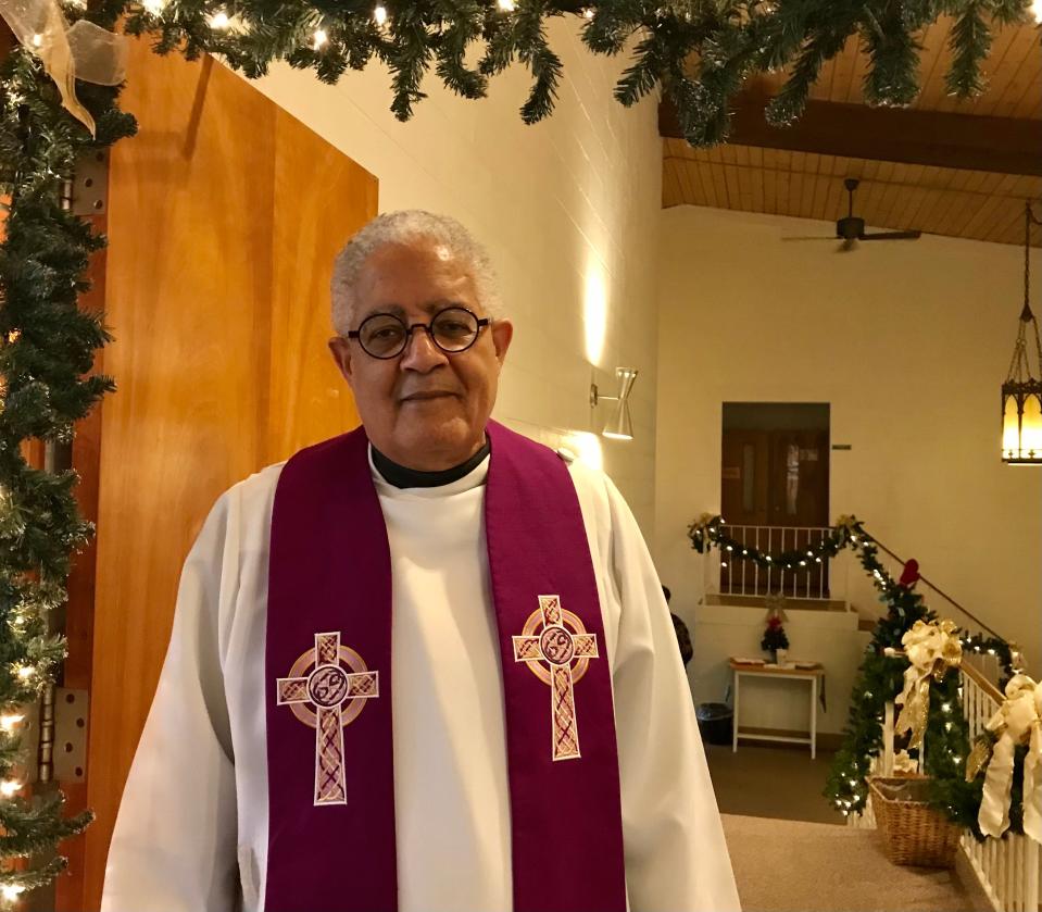 The Rev. Julius Del Pino at Oxford United Methodist Church on Dec. 5, 2021.
